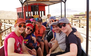 YBY participants on a train ride through Calico Ghost Town, an Old West mining town in California.