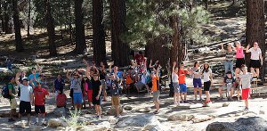 YBY Bus #1 hiking the Henry Cowell Redwoods State Park in California.