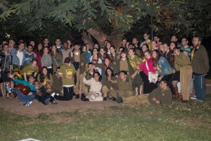A group photo of Yachad Israel members, Magshimmim Chalom and IDF soldiers.