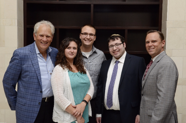 Left to right: Part of the Robinson Financial Group team: Elliott Robinson, Gina Landini, Frank Jozefczak, Mayer Zucker, Ami Robinson